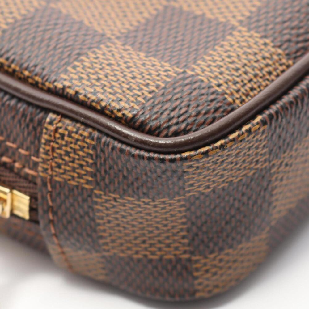 LOUIS VUITTON Authentic Brown Damier Leather Pouch - Picture 7 of 8